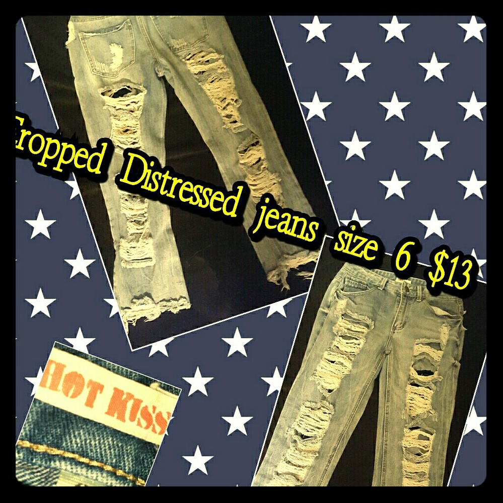 Distressed  jeans